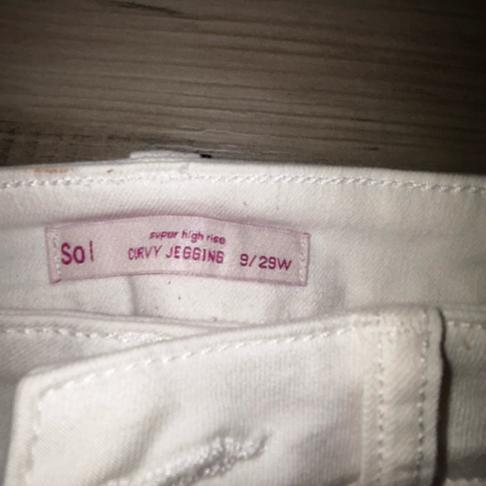 SO Women's White Super High Rise Jeggings